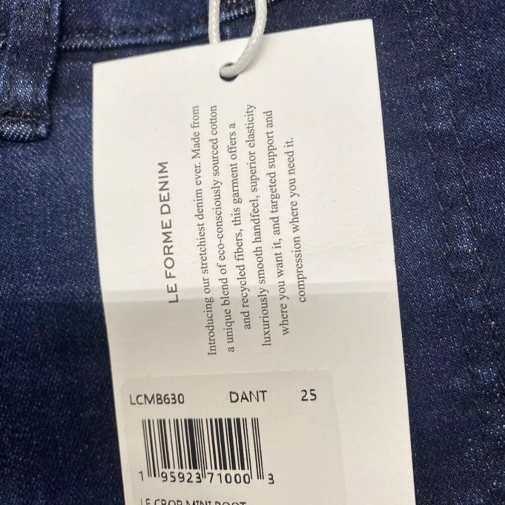 NEW FRAME Womens Le Crop Mini Boot Jeans Size 25 x 26 Dante Blue - Picture 11 of 11